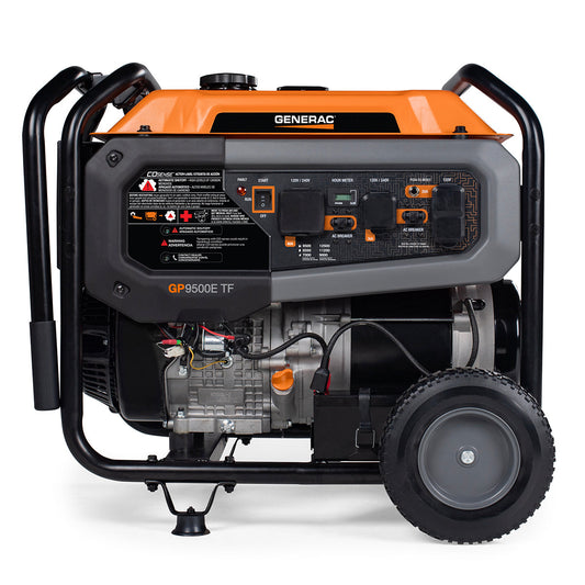 Generac GP9500E TF 8063 9500W/12500W Generator Tri-Fuel Gas Propane Natural Gas 50 Amp COSense Electric Start Open Box