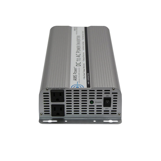 AIMS Power 2500 Watt 12 Volt Modified Sine Power Inverter Side And Top View
