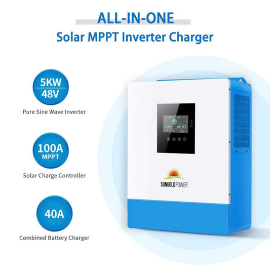 SunGold Power 10000W 48VDC Off Grid Solar Kit - Solar MPPT Inverter Charger