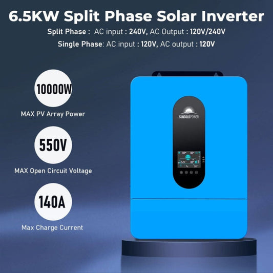 SunGold Power 13000W 48VDC SGM-1320M Off-Grid Solar Kit - 6.5KW Solar Inverter