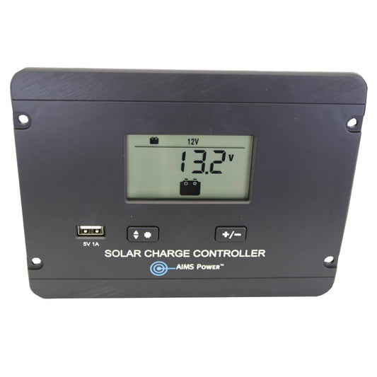 AIMS Power 30 Amp PWM Flush Mount Solar Charge Controller