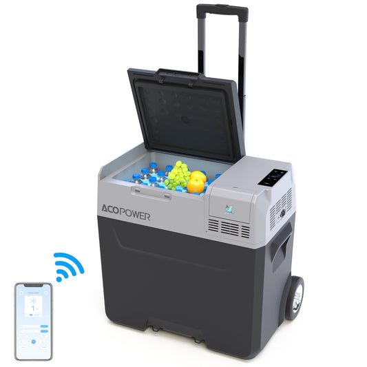 Acopower LionCooler Pro Portable Solar Fridge Freezer, 32 Quarts – With Battery