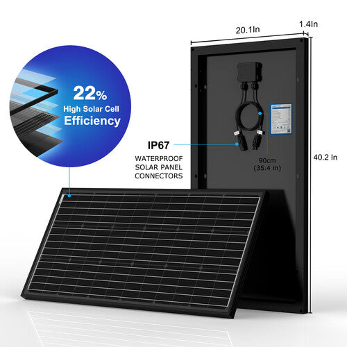 Acopower 100W mono
300Ah/1.5kW
(3x100Ah) Li300Ah M500w
