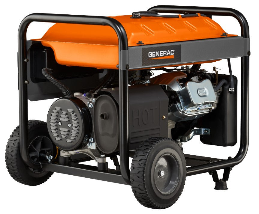 Generac RS8000E 8000W/10000W Portable Generator Electric Start with 25 Foot Cord Gas