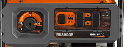 Generac RS8000E 8000W/10000W Portable Generator Electric Start with 25 Foot Cord Gas