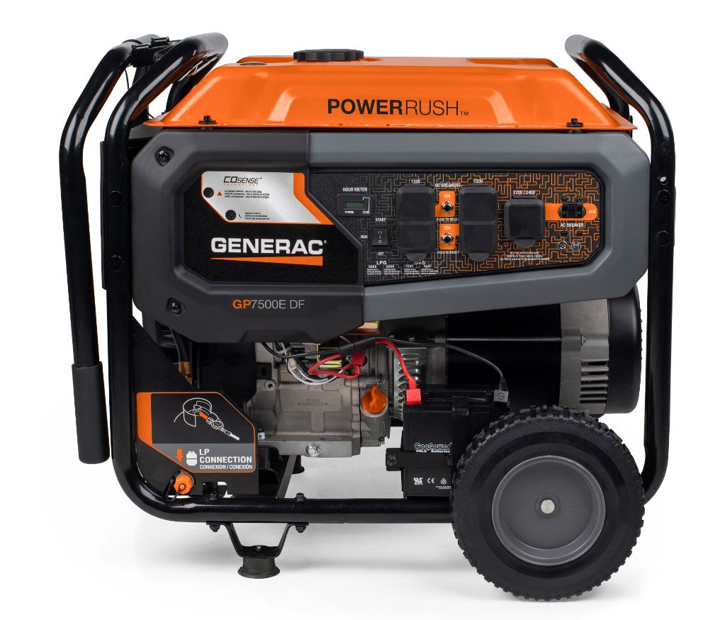 Generac GP7500EDF 7500W/9400W Dual Fuel Generator Electric Start