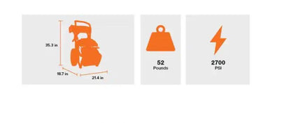 Generac GC2700 2700 PSI 1.2 GPM Electric Pressure Washer