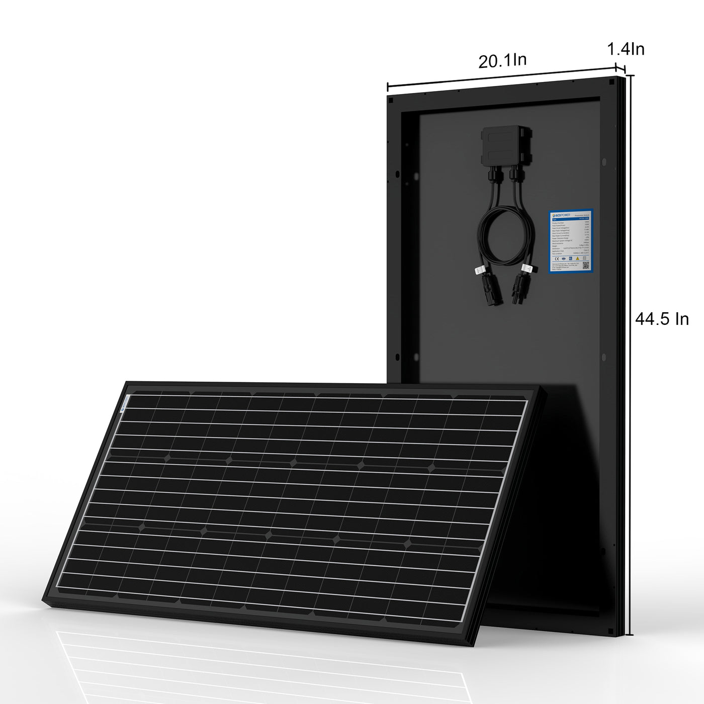 Acopower 200w Mono
400Ah
(2x200Ah) Li400Ah M400w