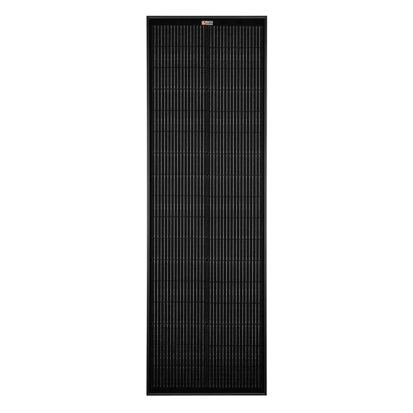 Rich Solar MEGA 100 SLIM 100 Watt Slim Solar Panel | Compact 12V Off-Grid Narrow Solar Panel for Vans, Overlanders, Boats | 25-Year Output Warranty