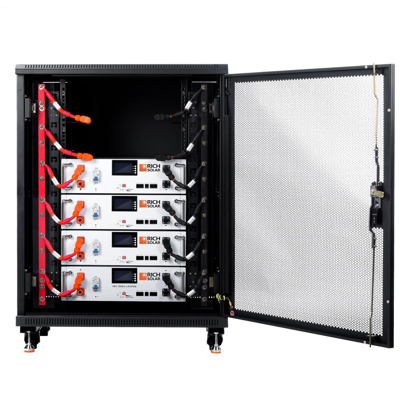 4 Rich Solar ALPHA 5 Battery with free Server rack