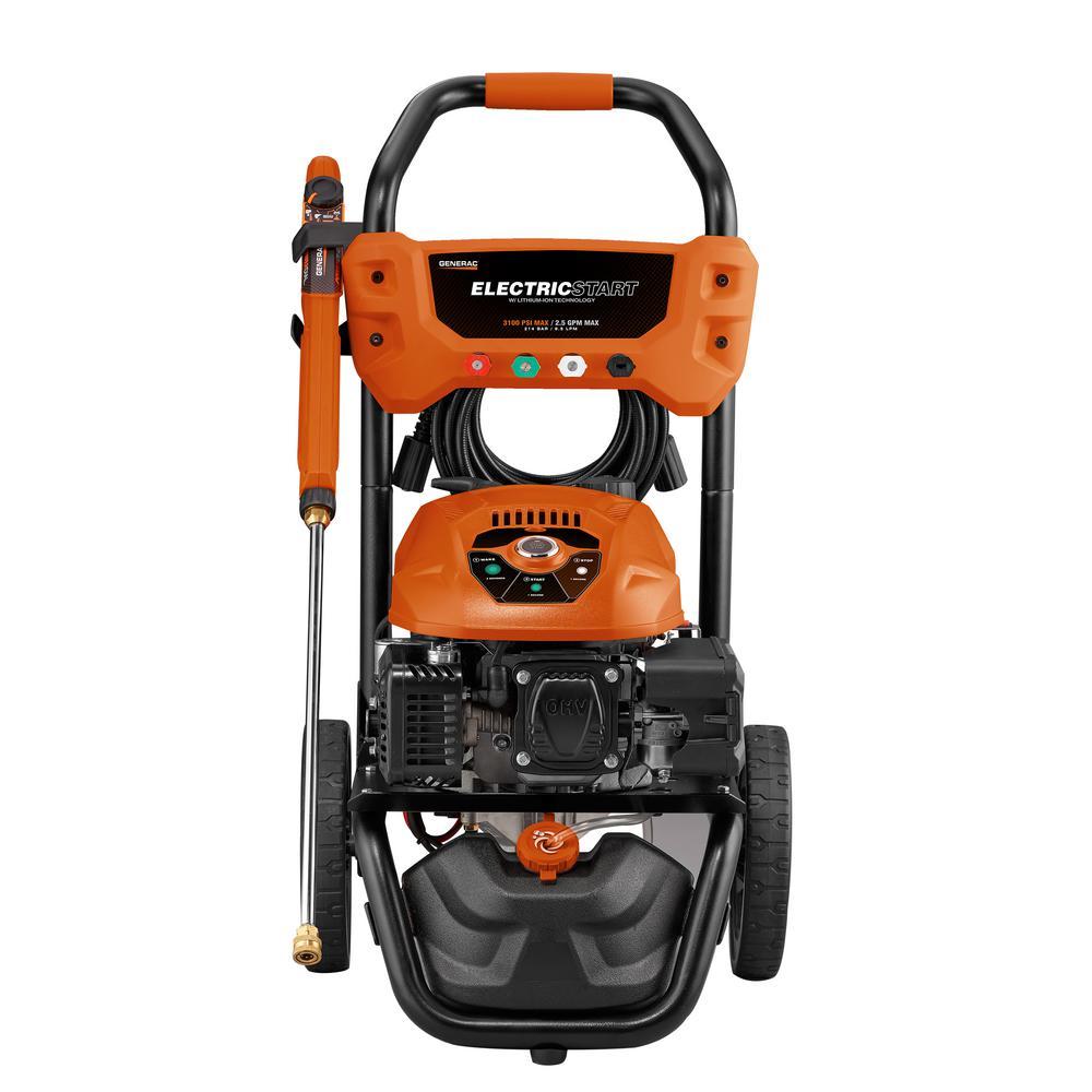 Generac 7132 3,100 PSI 2.5 GPM OHV Engine Electric Start CARB Pressure Washer