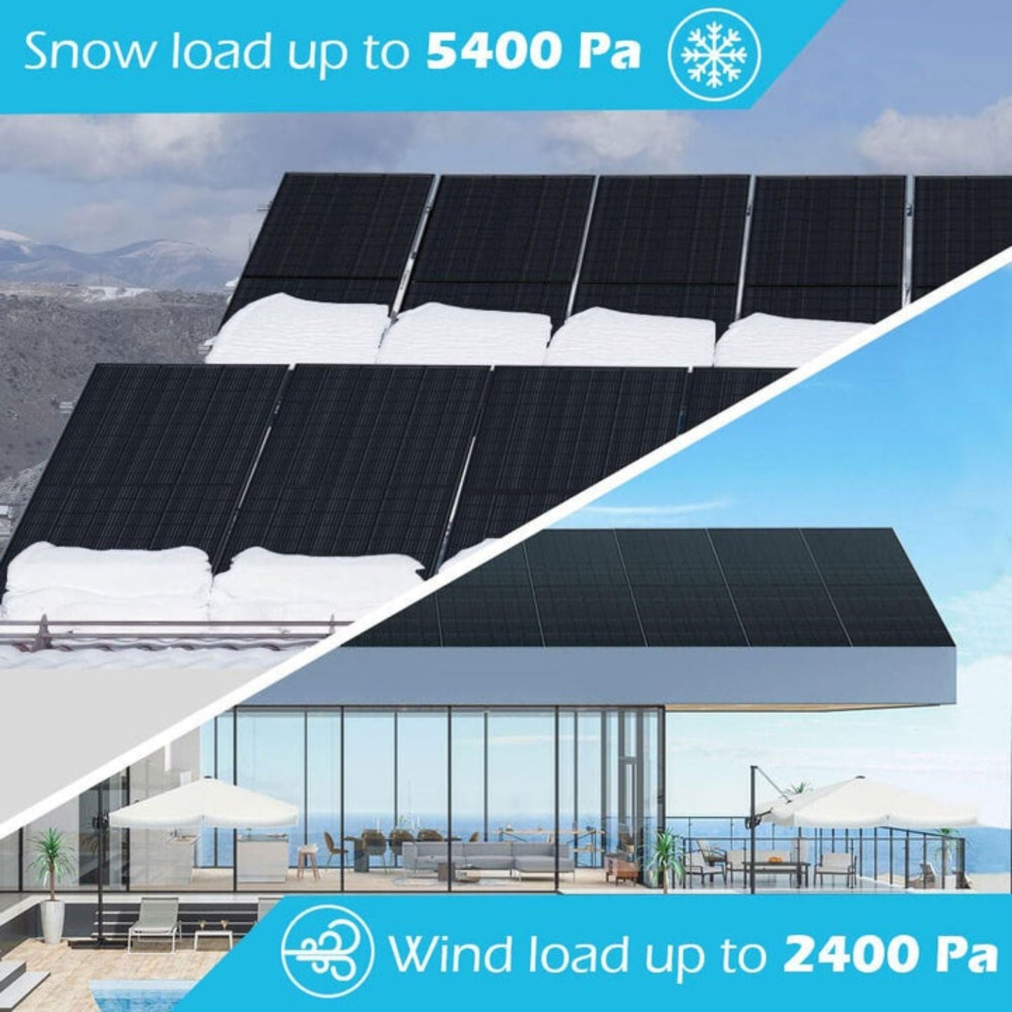 SunGold Power 370 Watt Monocrystalline Black Solar Panel