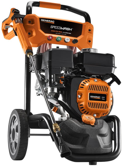Generac Speedwash 2900 PSI 2.4 GPM Recoil Start Gas Pressure Washer Kit with Attachments 6882