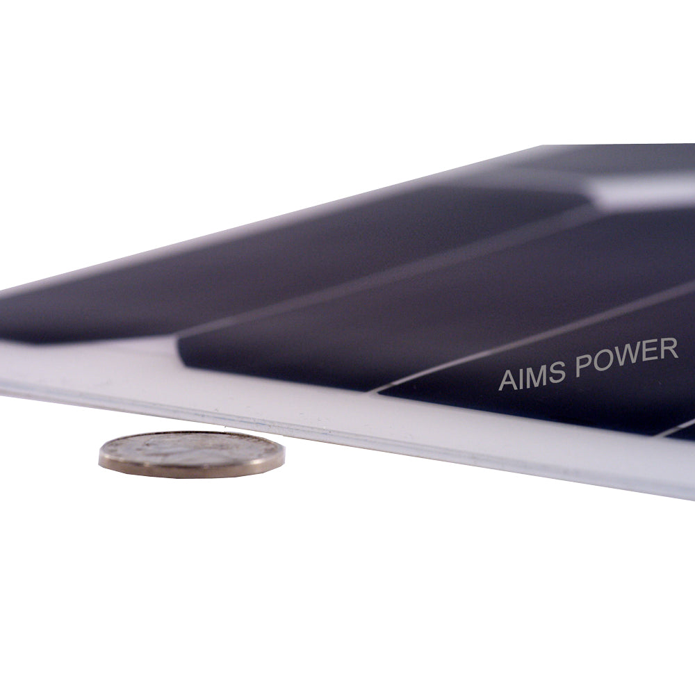 AIMS Power 130W Slim & Flexible Monocrystalline Solar Panel Is As Thin As A Coin