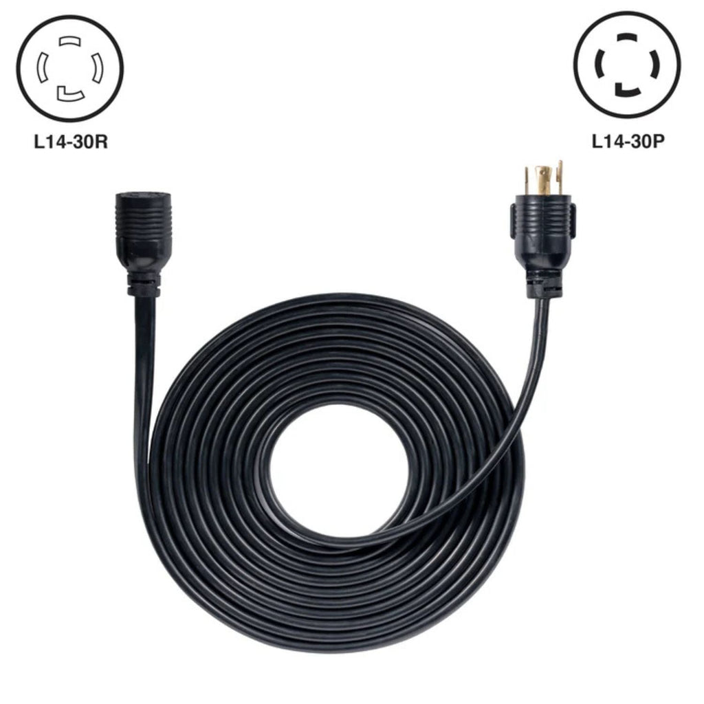 Cummins 25-Foot 30-Amp Manual Transfer Switch Cord For P9500DF Generators - L14-30R And L14-30P Connections