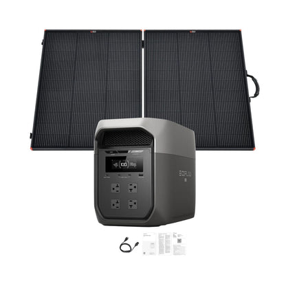 EcoFlow DELTA 3 Max Portable Power Station with 200W Solar Panel