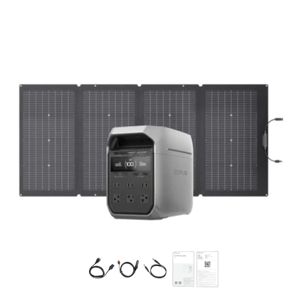 EcoFlow DELTA 3 Plus Portable Power Station +  220W Bifacial Portable Solar Panel Inclusions