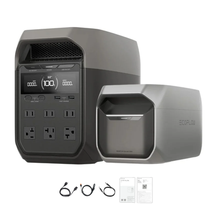 EcoFlow DELTA 3 Portable Power Station + Smart Extra Battery Inclusions