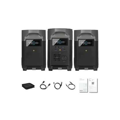 EcoFlow DELTA Pro Portable Power Station + 2 x DELTA Pro Smart Extra Batteries Inclusions