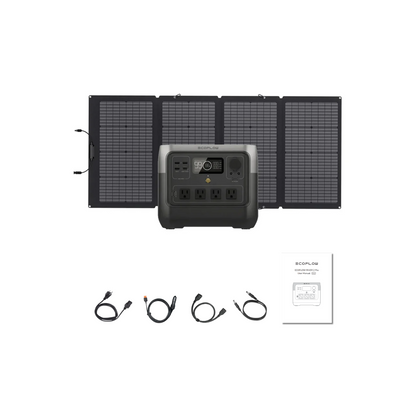 EcoFlow RIVER 2 Pro Portable Power Station + 1 x 220W Bifacial Portable Solar Panel Inclusions