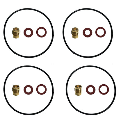 Four sets of brass connectors and washers of Cummins High Altitude Carburetor Kit 224cc