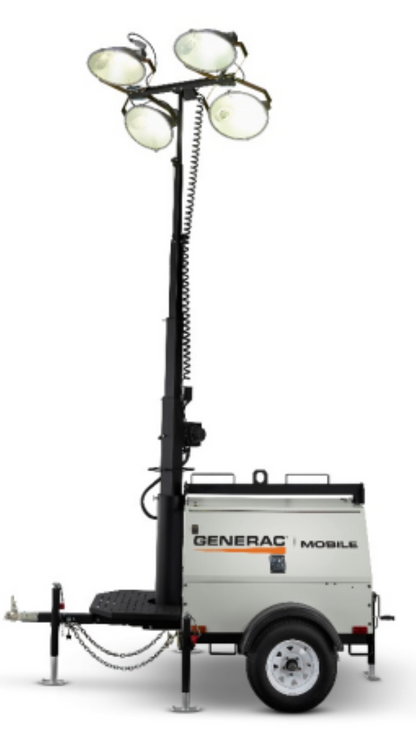 Generac Mobile Light Tower 6kW Diesel Vertical 1000W LED with Mitsubishi Engine & Electric Winch MLT4060MVLED-STD4