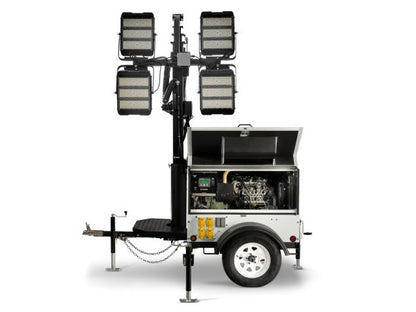 Generac Mobile Light Tower 20kW Diesel Vertical 320W LED with Isuzu Engine & Electric Winch MLT4200IVLED-STD4