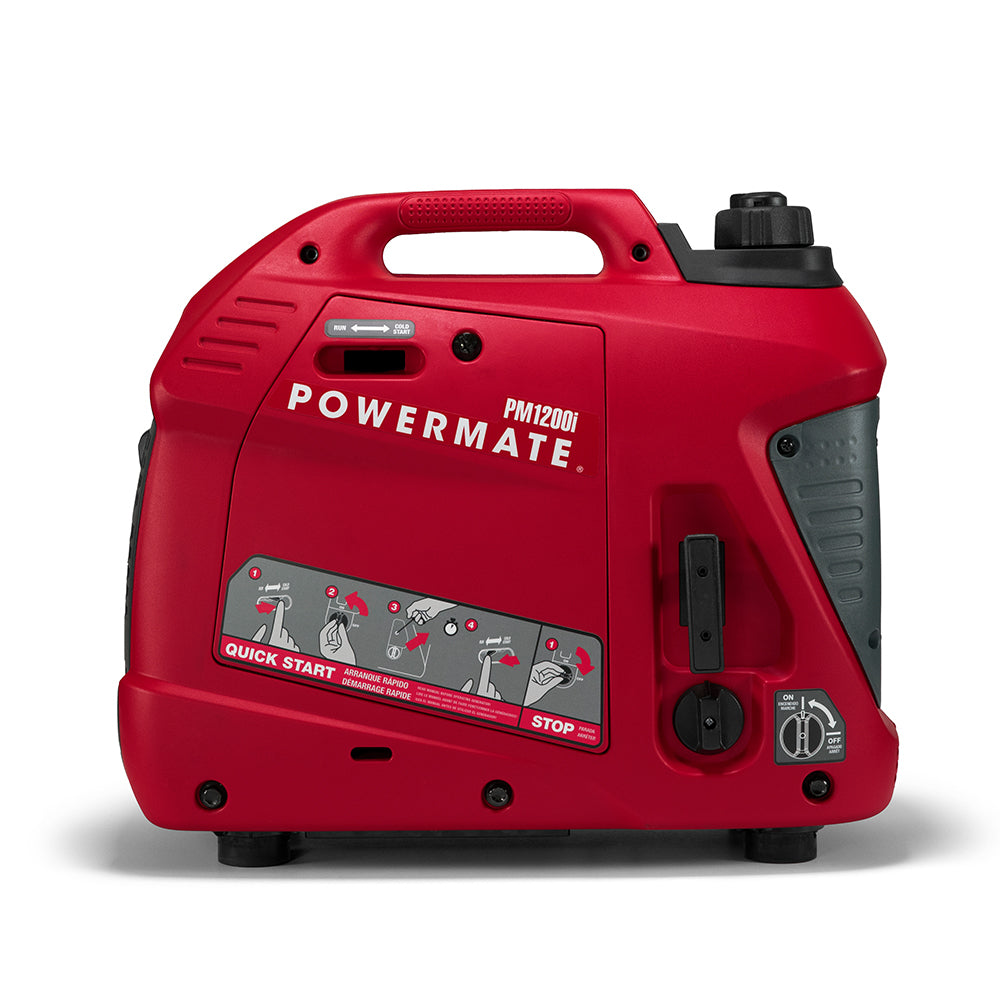 Powermate PM1200i 1000W/1200W Recoil Pull Start Gas Inverter Generator