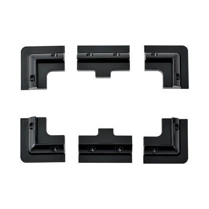 BLACK Rich Solar Corner Bracket Mount Set of 6 