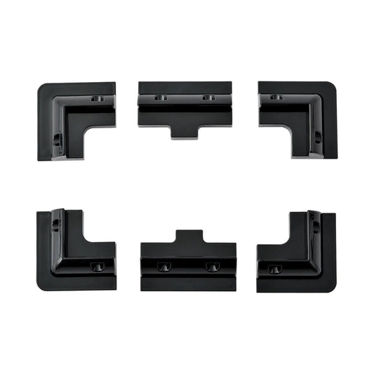 BLACK Rich Solar Corner Bracket Mount Set of 6 