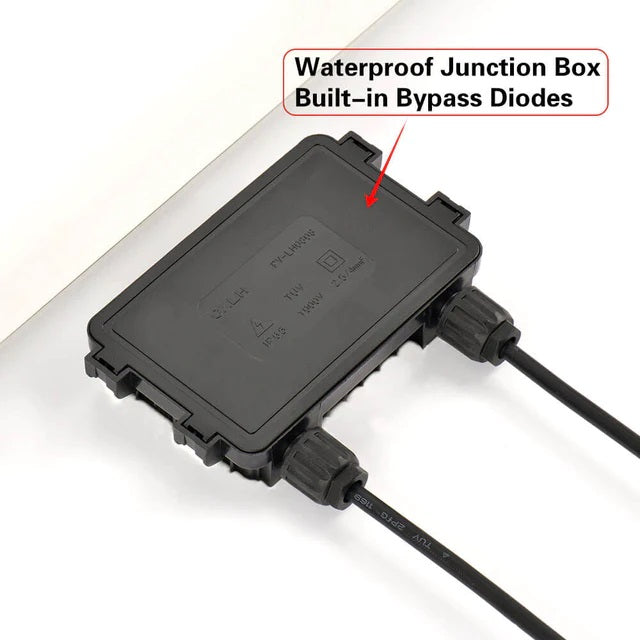 Rich Solar MEGA 200 Watt Monocrystalline 24V Solar Panel Waterproof Junction Box