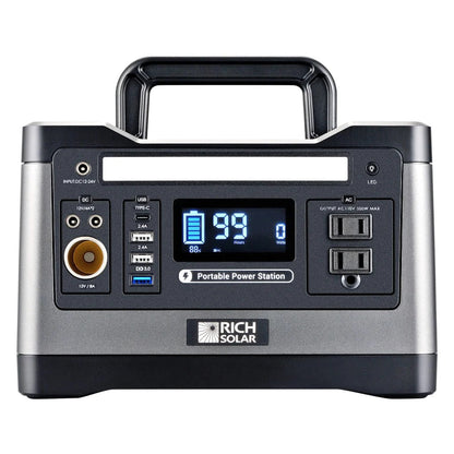Rich Solar X500 Lithium Portable Power Station Front View