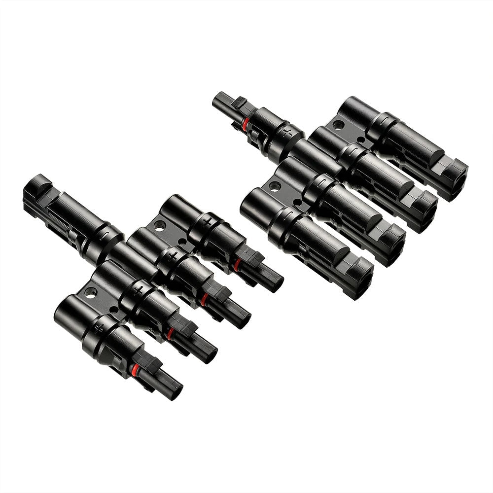 Rich Solar Y Branch Parallel Connectors 2 to 1 Slant Forth Terminal Right Side View