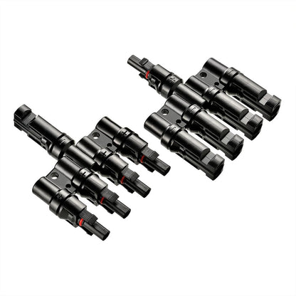 Rich Solar Y Branch Parallel Connectors 2 to 1 Slant Forth Terminal Right Side View