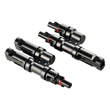 Rich Solar Y Branch Parallel Connectors 2 to 1 Slant Single Terminal Head Side View