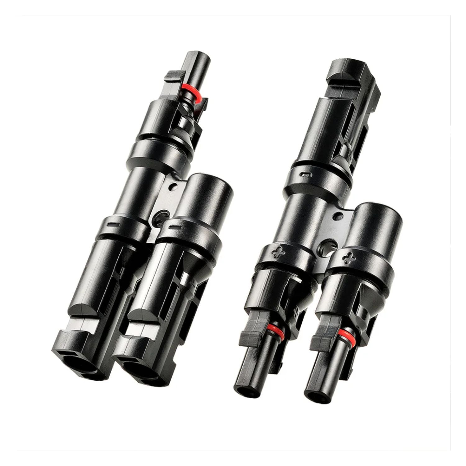 Rich Solar 8000W 48V 120/240VAC Cabin Kit Two black mechanical components on a white background