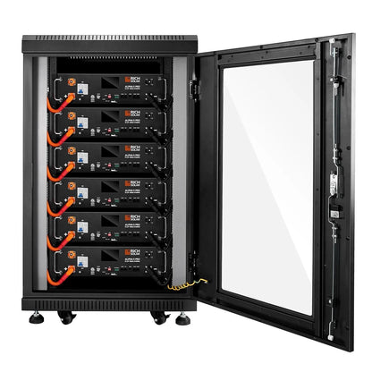 Rich Solar ALPHA 5 PRO 51.2V server rack open door