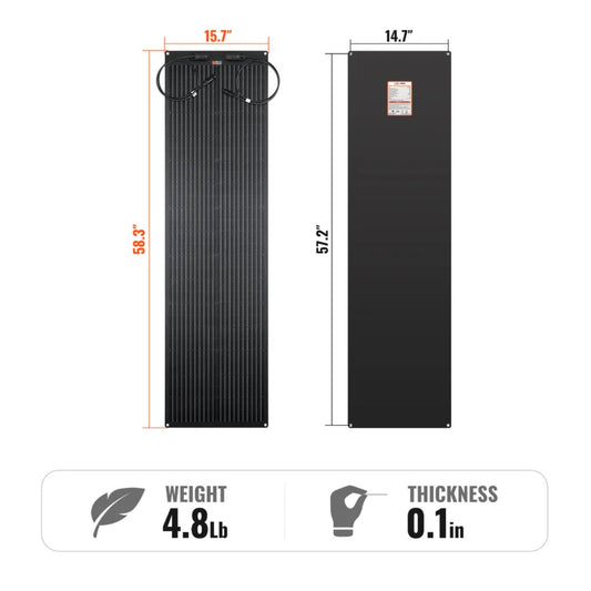 Rich Solar MEGA 100 PRO FLEX 24V Flexible Solar Panel dimension