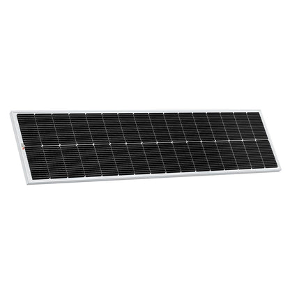 Rich Solar MEGA 130 Watt Slim Solar Panel facing right view in a horizontal position