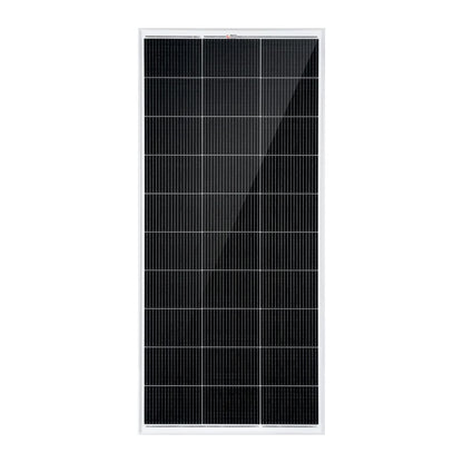 Rich Solar MEGA 200 Watt 12 Volt Monocrystalline Solar Panel Silver front view