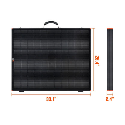 Rich Solar MEGA 200 Watt Briefcase Portable Solar Charging Kit dimension