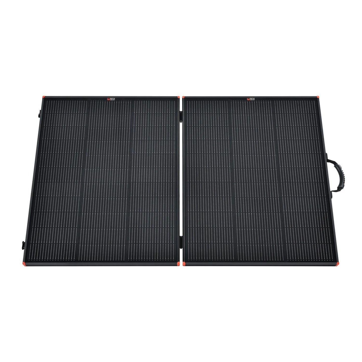 Rich Solar MEGA 200 Watt Briefcase Portable Solar Charging Kit front view 