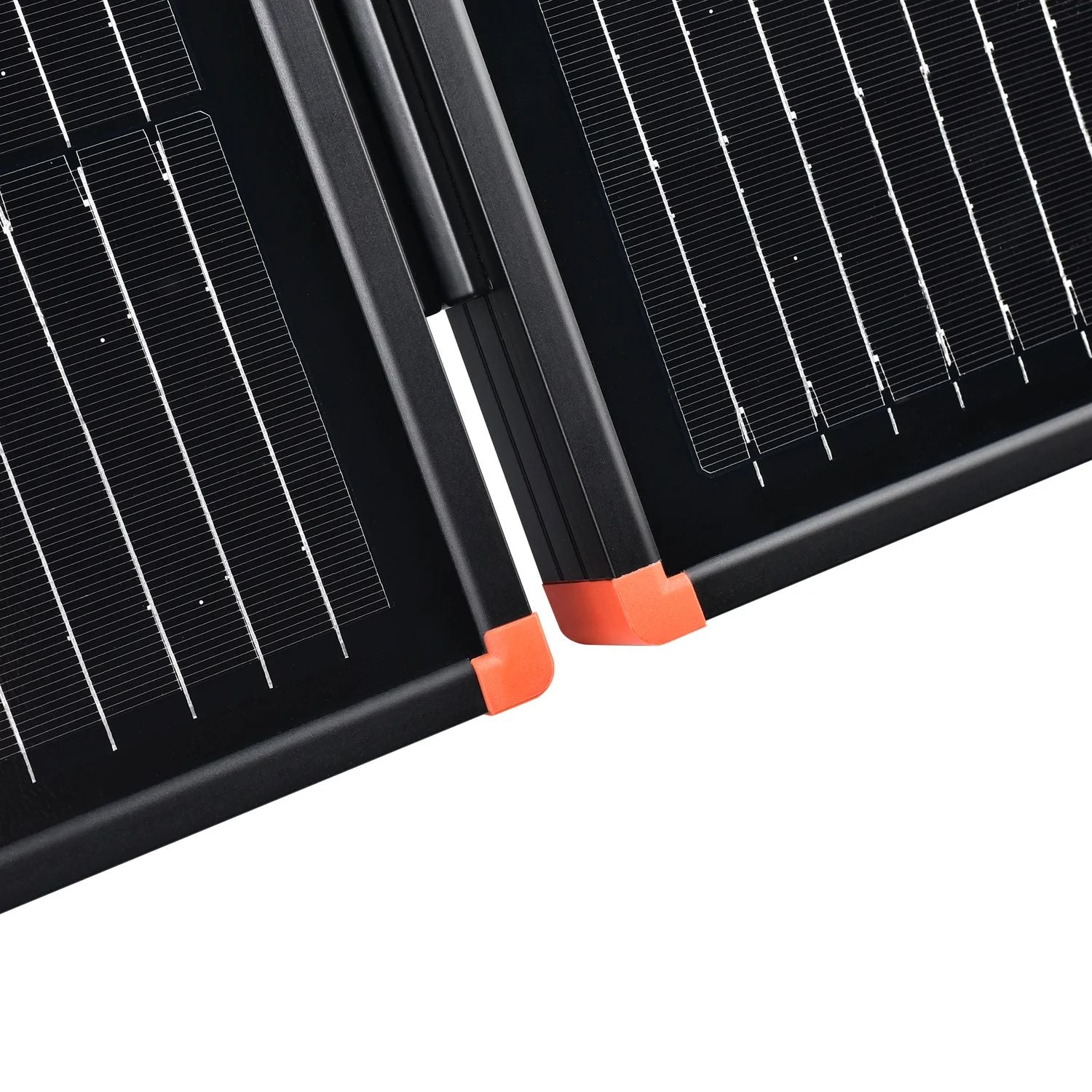 Rich Solar MEGA 200 Watt Briefcase Portable Solar Kit corner close up view