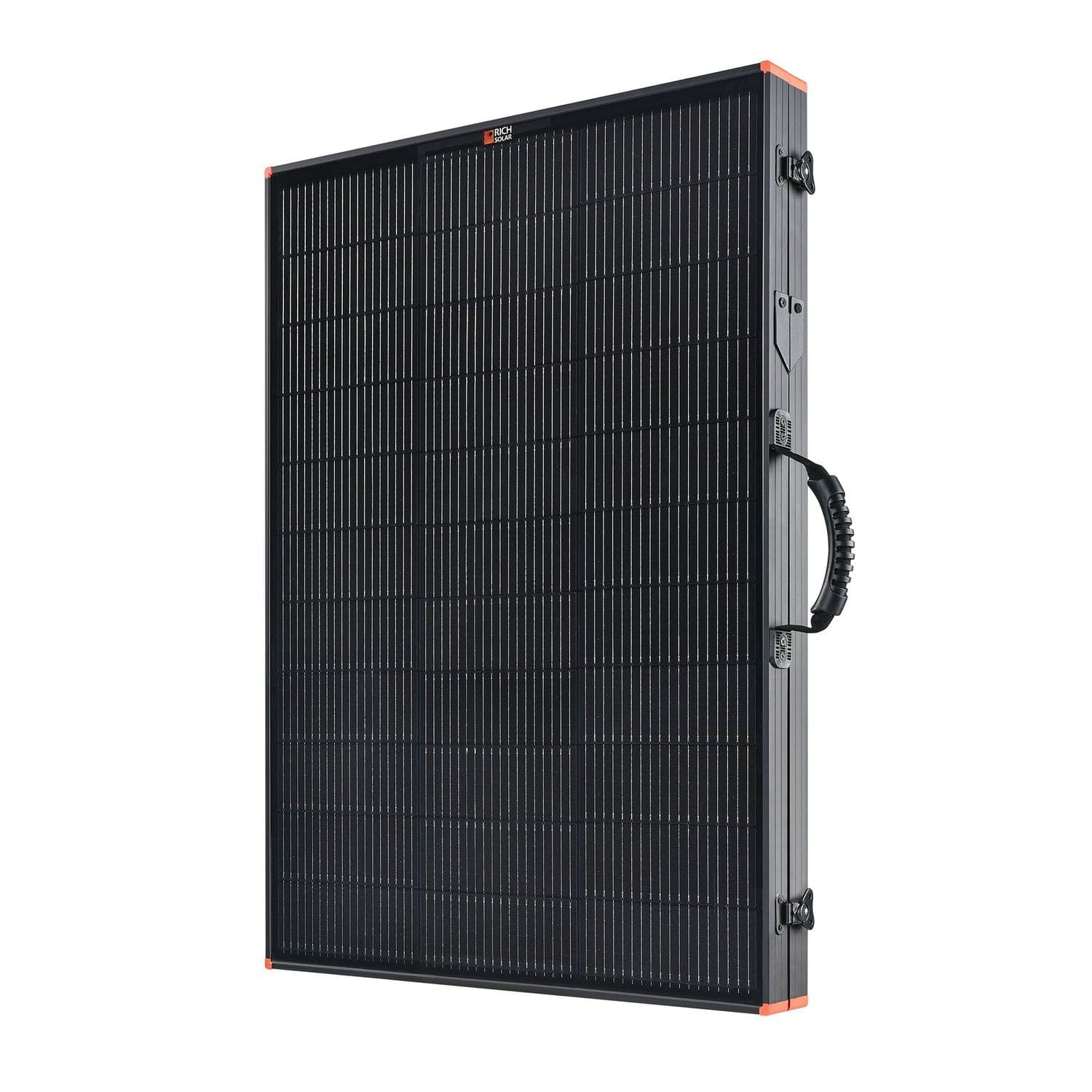 Rich Solar Mega 200W Portable Solar Panel Briefcase Front View