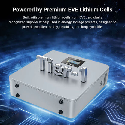 SunGold CoreX 5 Elite Wall Mounted 48V 100AH Residential Energy Storage Battery Pack - powered by premium EVE Lithium Cells 