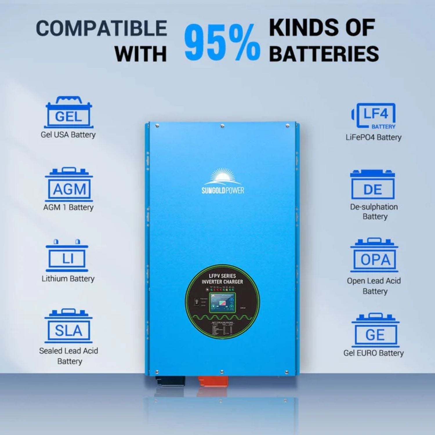 SunGold Power 18KW 48V Split Phase Inverter compatible with 95% kinds of batteries