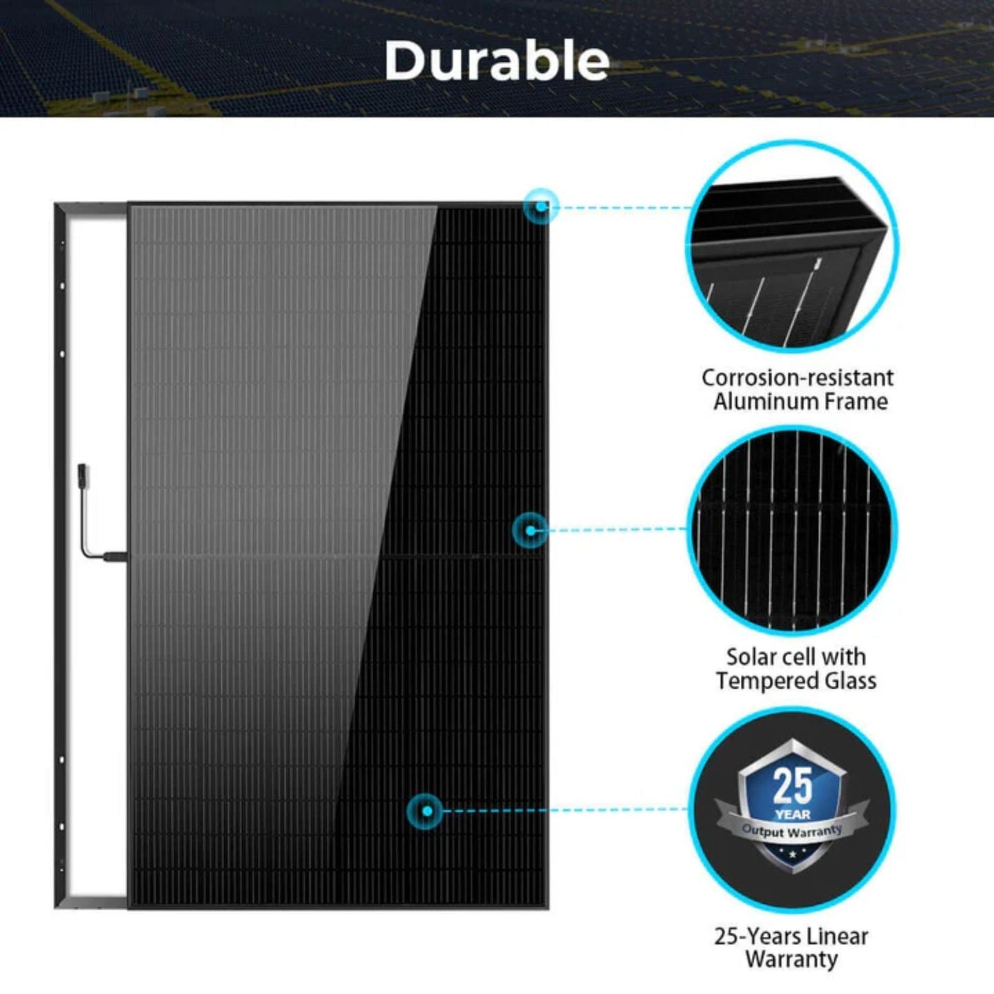 SunGold Power 440W Mono Black Perc Solar Panel Full Pallet Durable 
