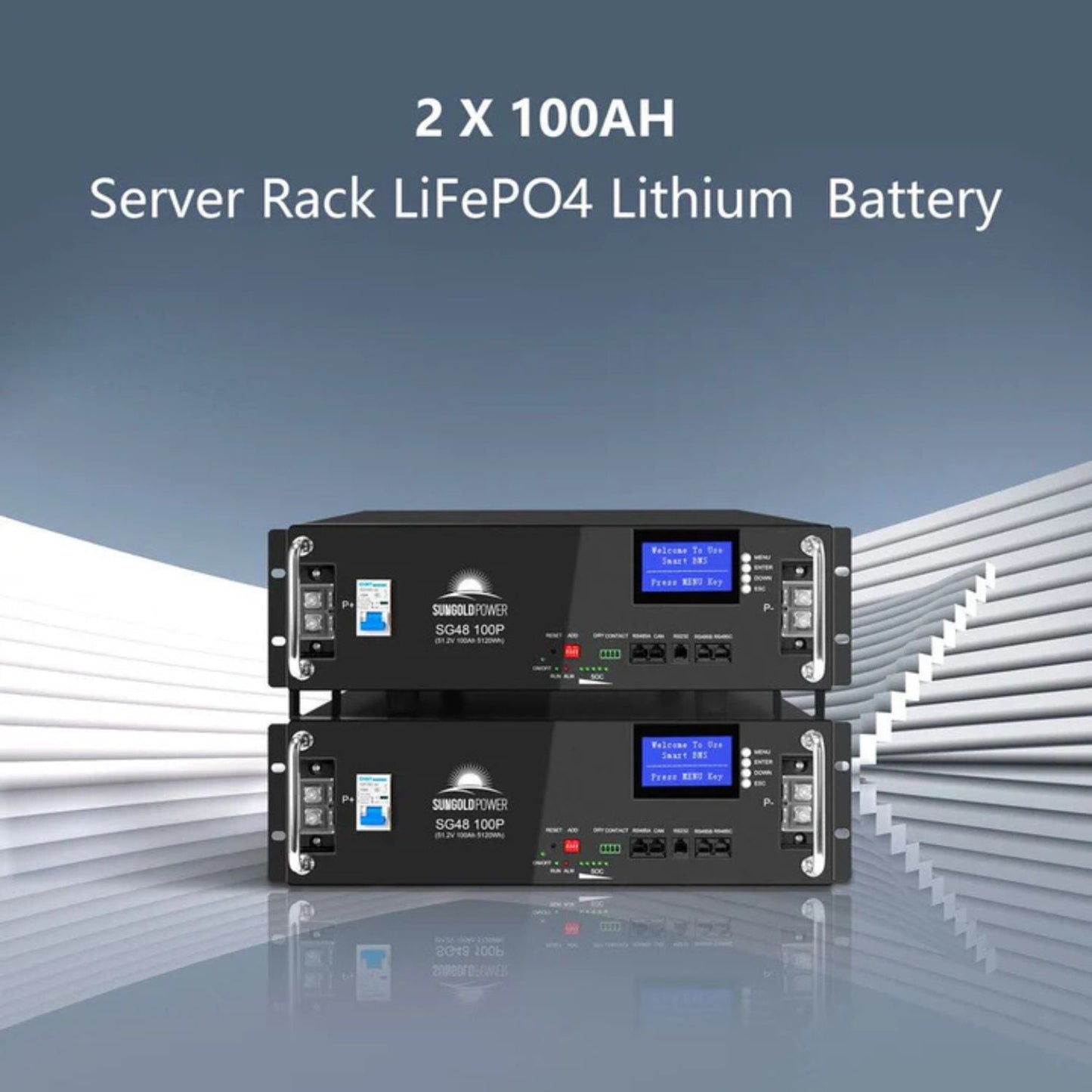 SunGold Power 6500W 48VDC 8 X 415W Solar Panels Off-Grid Solar Kit - Two 100AH Lithium Battery