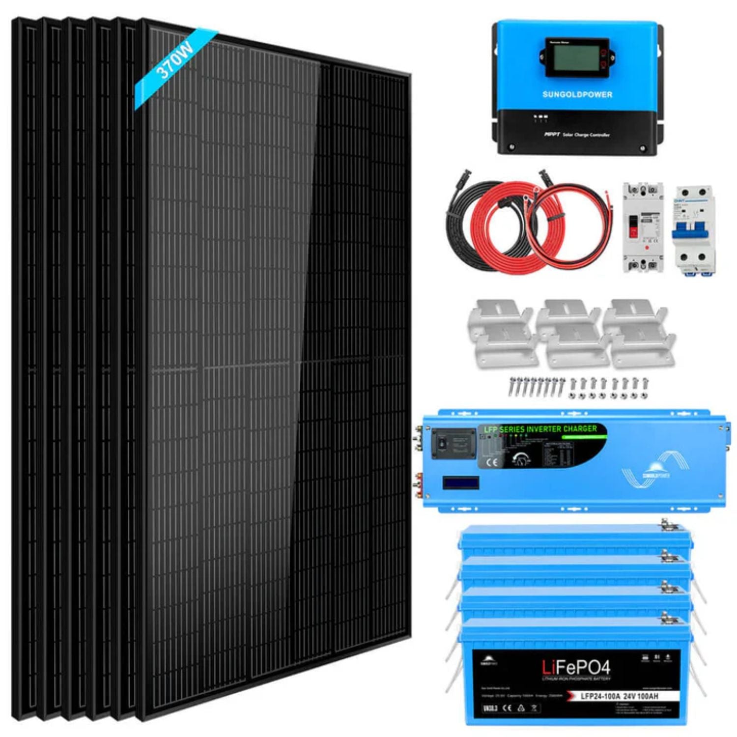 SunGold Power Off Grid Solar Kit 6000W