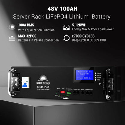 The SunGold Power 48 Volt 100 Amp Hour Lithium Battery